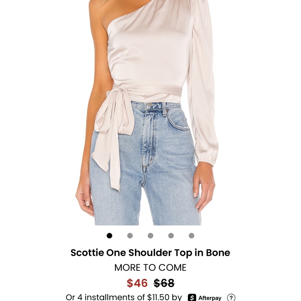 MORE TO COME-Scottie One Shoulder Top in Bone